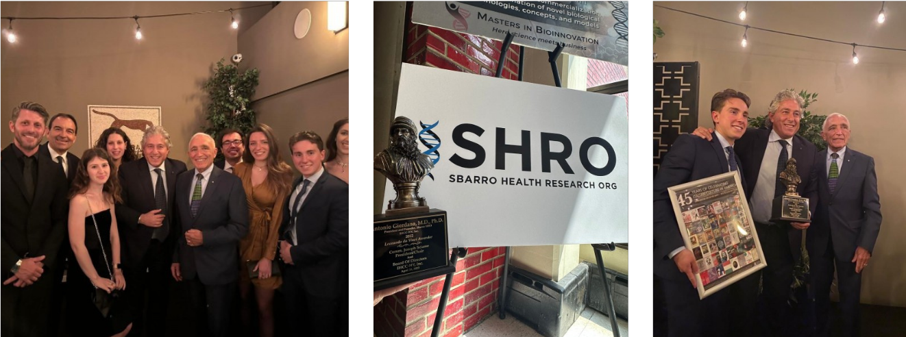 Antonio Giordano, M.D., Ph.D. Honored with da Vinci Award by the Italian Heritage and Culture Committee of New York